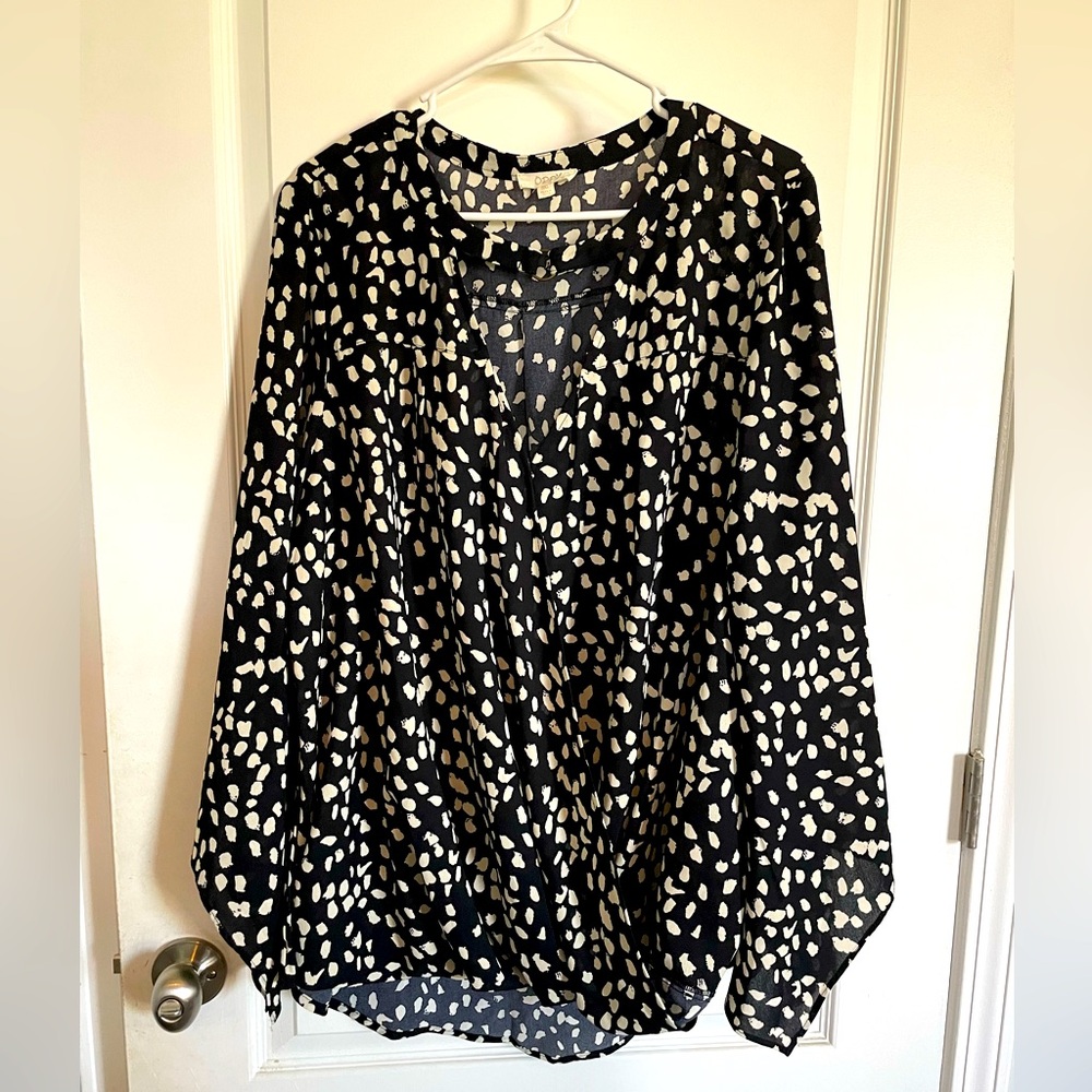 ODDY 3XL BLACK AND WHITE WOMENS TOP